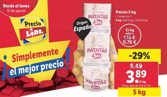 Lidl Patatas oferta
