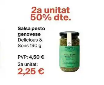 Delicious & Sons Salsa pesto genovese 190g