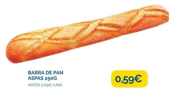 Cash Ecofamilia Barra de Pan Aspas 250g oferta