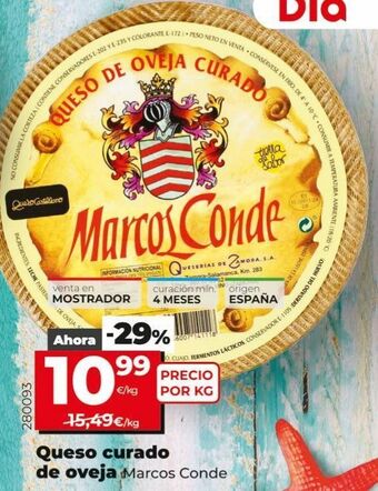 Maxi Dia Queso curado de oveja marcos conde oferta