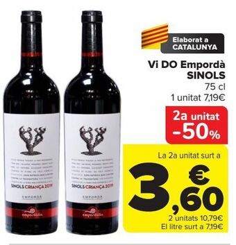 Carrefour Vi do empordà sinols oferta