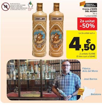 Carrefour Crema d'anís del mono oferta
