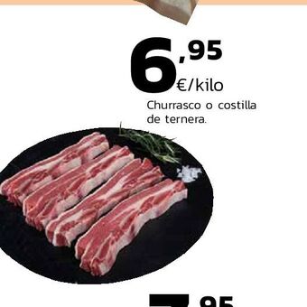 Supermercados Lupa Churrasco o costilla de ternera oferta