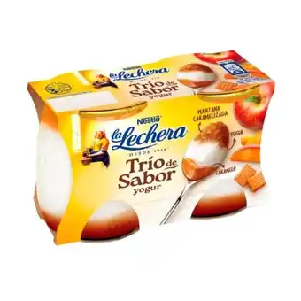 Supermercados El Jamón Yogur trío sabor manzana-caramelo choco, pk-2 oferta