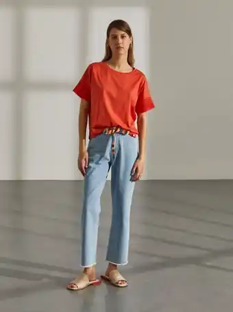 Lion of Porches Pantalones para mujer regular fit denim con dobladillo vuelto oferta