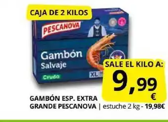 Supermercados MAS GAMBÓN ESP. EXTRA GRANDE PESCANOVA 2kg oferta