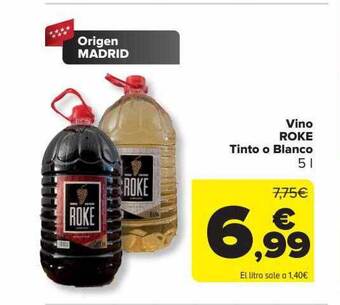 Carrefour Vino roke tinto o blanco oferta