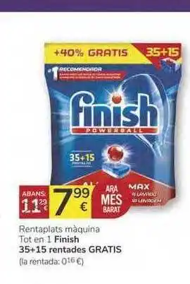 Supermercados Charter Finish 35+15 rentades GRATIS oferta