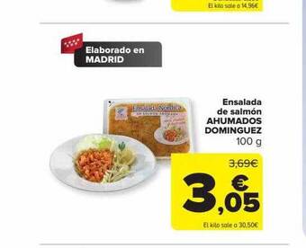 Carrefour Ensalada de salmón ahumados dominguez oferta