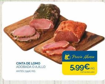 Cash Ecofamilia Cinta de lomo adobada o ajillo oferta