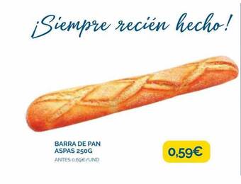 Cash Ecofamilia Barra de pan aspas oferta