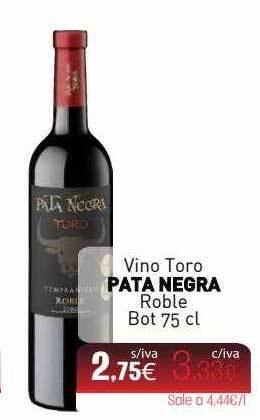 Cuevas Cash Vino toro pata negra roble bot oferta