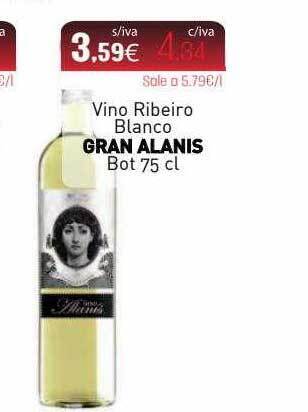 Cuevas Cash Vino ribeiro blanco gran alanis bot oferta