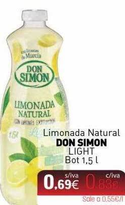 Cuevas Cash Limonada natural don simon light oferta