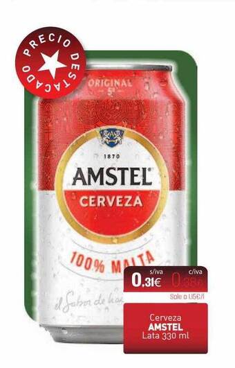 Cuevas Cash Cerveza amstel lata oferta