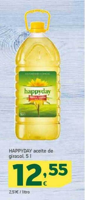 HiperDino Happyday aceite de girasol oferta
