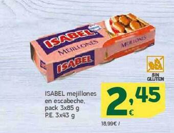 HiperDino Isabel mejillones en escabeche oferta