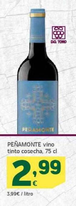 HiperDino Peñamonte vino tinto cosecha oferta