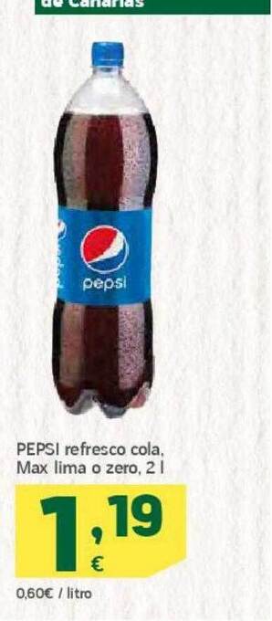 HiperDino Pepsi refresco cola max lima o zero oferta