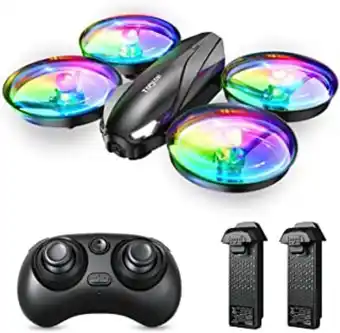 Amazon Tomzon a31 mini drone para niño, led colores rc helicopter modo sin cabeza altitud hold, control remoto 3d flips, un botón... oferta
