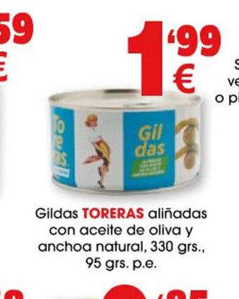 TOP Cash & Carry Gildas Toreras Aliñadas Con Aceite de Oliva y Anchoa Natural oferta