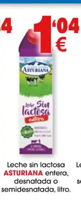 TOP Cash & Carry Leche Sin Lactosa Asturiana Entera Desnatada o Semidesnatada Litro oferta