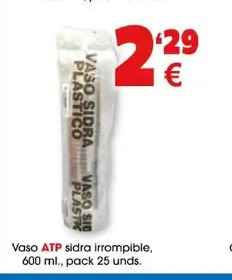 TOP Cash & Carry Vaso ATP Sidra Irrompible 600ml Pack 25unds oferta