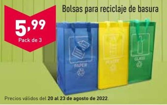 ALDI Bolsas Para Reciclaje de Basura oferta