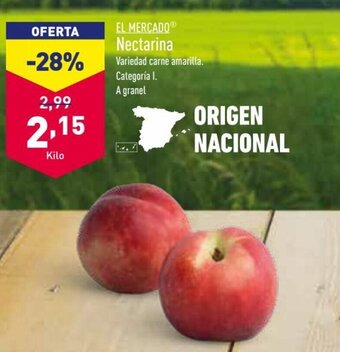 ALDI El Mercado Nectarina oferta