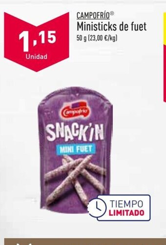 ALDI Campofrio Ministicks de Fuet oferta
