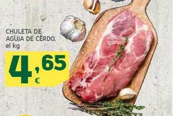 HiperDino Chuleta de agúja de cerdo el kg oferta