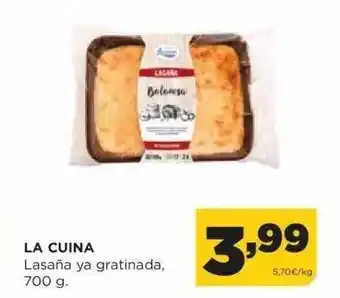 Alimerka La cuina lasaña ya gratinada oferta
