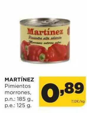 Alimerka Martinez pimientos morrones oferta