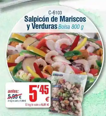 Abordo Salpicón de mariscos y verduras oferta