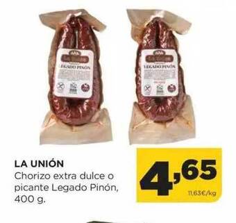 Alimerka La unión chorizo extra dulce o picante legado pinón oferta