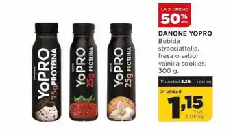 Alimerka Danone yopro bebida stracciatella fresa o sabor vainilla cookies oferta