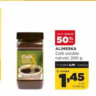 Alimerka La 2a unidad 50% dto alimerka café soluble natural oferta