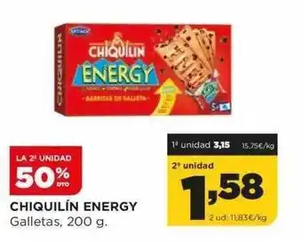 Alimerka Chiquilín energy galletas oferta