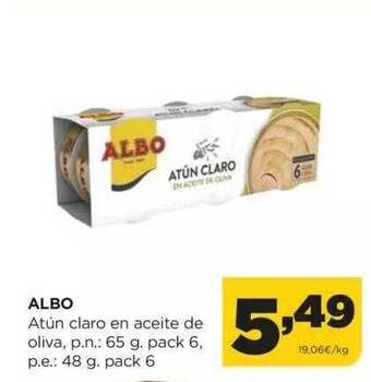 Alimerka Albo atún claro en aceite de oliva oferta