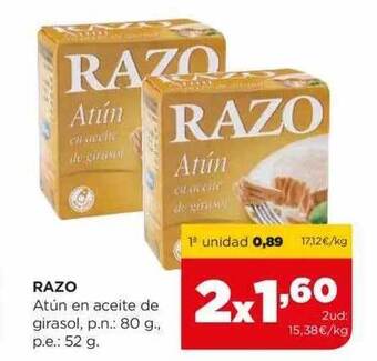 Alimerka Razo atún en aceite de girasol oferta