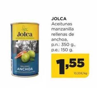 Alimerka Jolca aceitunas manzanilla rellenas de anchoa oferta