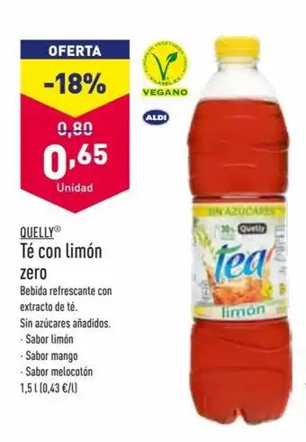 ALDI Té Con Limón Zero oferta