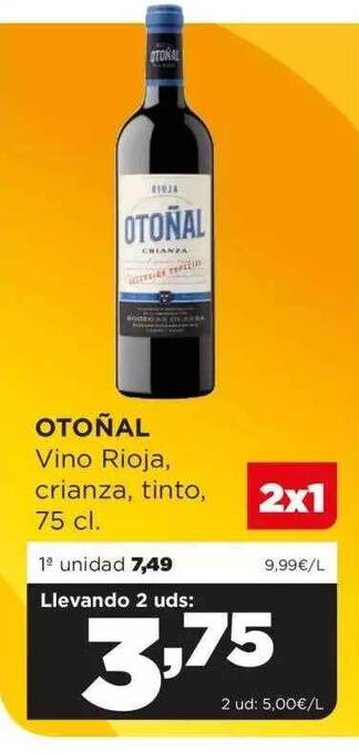 Alimerka Otoñal vino rioja crianza tinto oferta