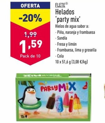 ALDI Helados party Mix oferta
