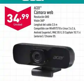 ALDI Acer Cámara Wed oferta