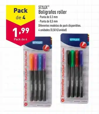 ALDI Stylex bolígrafos Roller oferta
