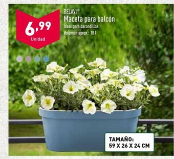 ALDI Belavi Maceta Para Balcón oferta