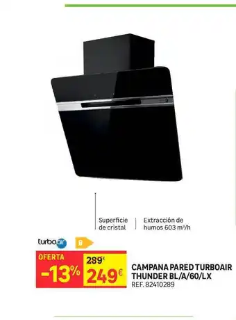 Leroy Merlin TURBOAIR CAMPANA PARED THUNDER BL ̸ A ̸ 60 ̸ LX oferta