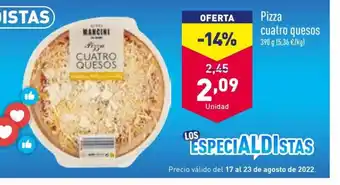 ALDI Pizza Cuatro Quesos oferta