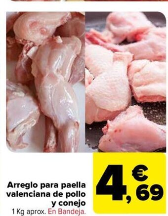 Carrefour Arreglo Para Paella Valenciana de Pollo y Conejo oferta